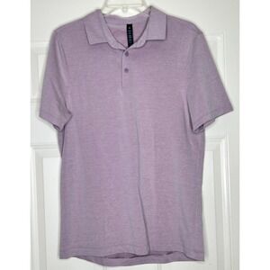 Lululemon Polo Shirt Mens M Lilac‎ Purple Lavender Short Sleeve